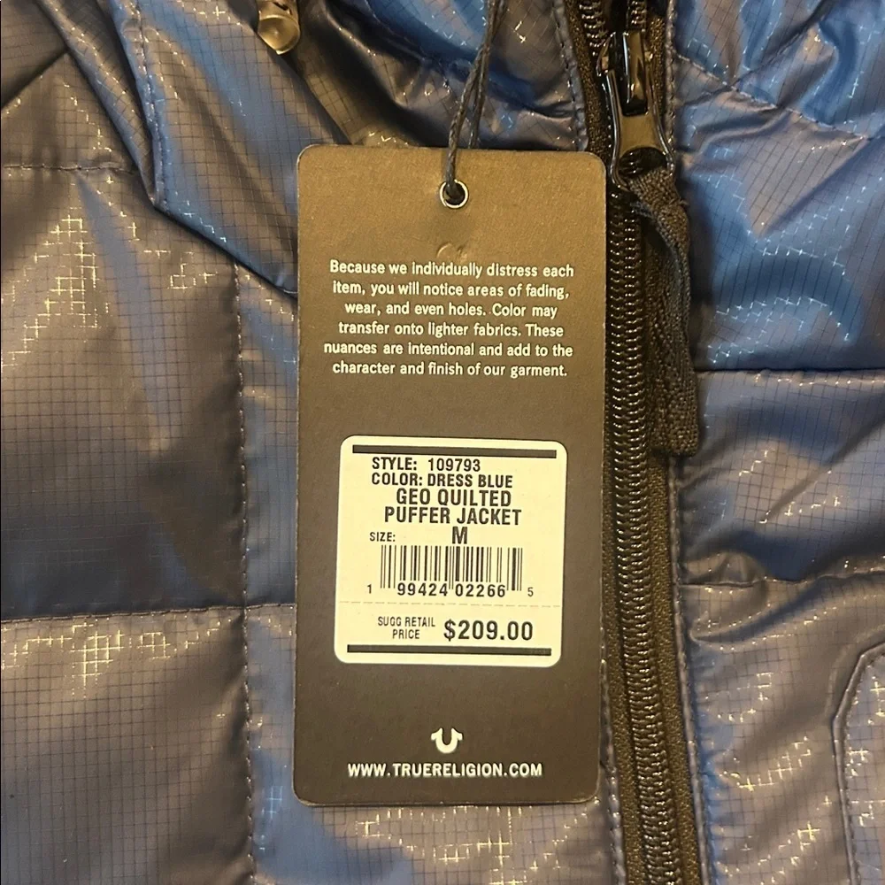 True Religion lightweight insulated